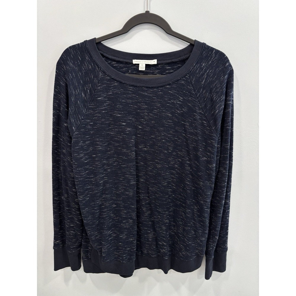 Threads 4 Thought Womens Blue Crewneck Sweatshirt Modal Blend Size M Sustainable